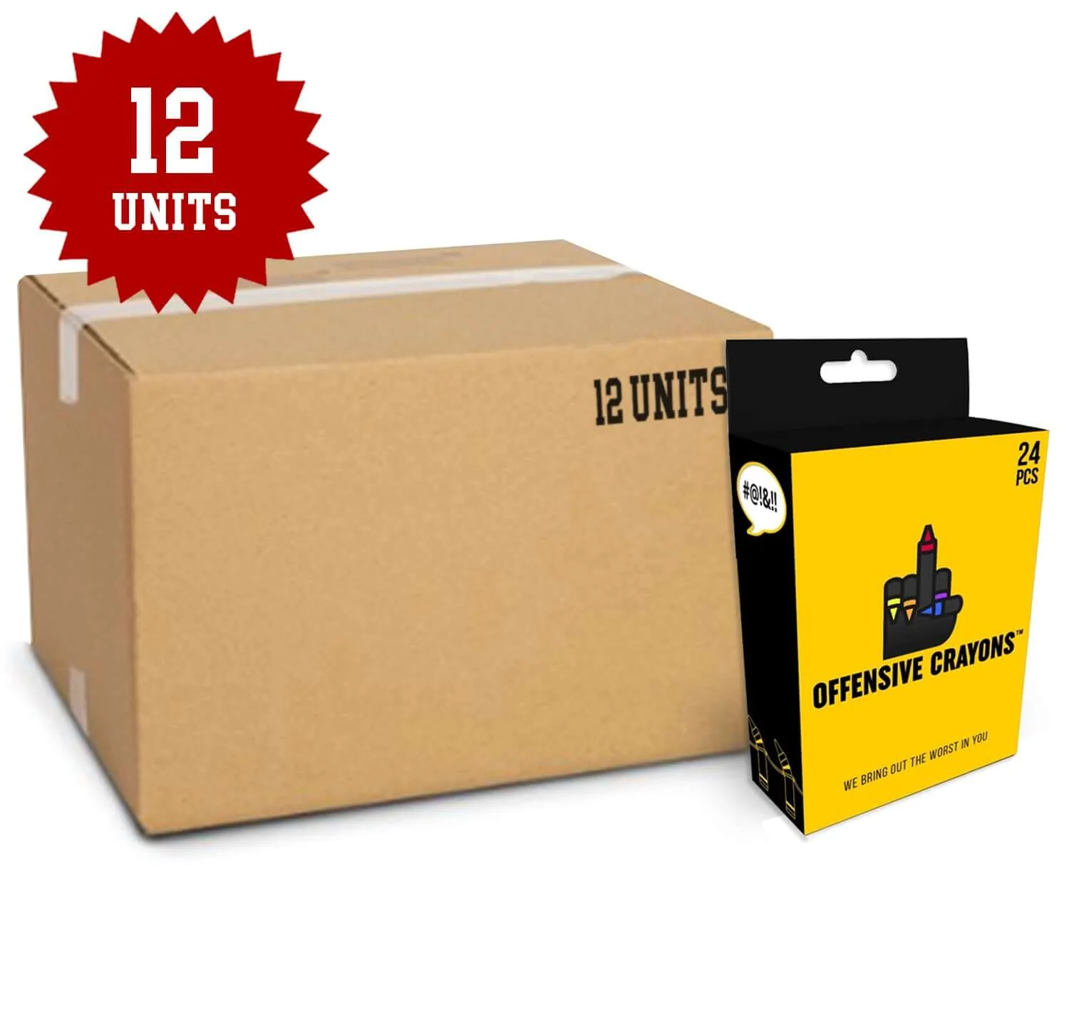 Offensive Crayons, 12 pc case